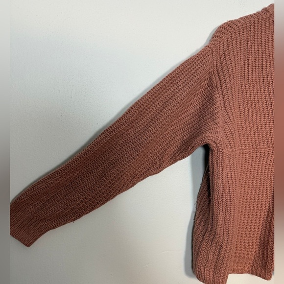 MANGO Basics Women’s Rust Pink Open Back Knit Sweater - Size XS/S - Picture 5 of 7